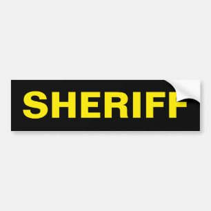 SHERIFF - guld- gul logotypbildekal Bildekal