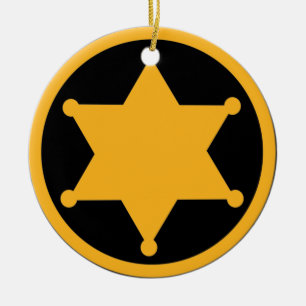 sheriff julgransprydnad keramik