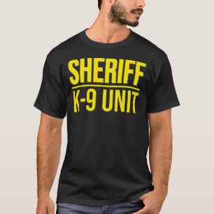 SHERIFF K-9-ENHETSPOLISKOSTNADER FÖR ENHETLIG HUND T SHIRT