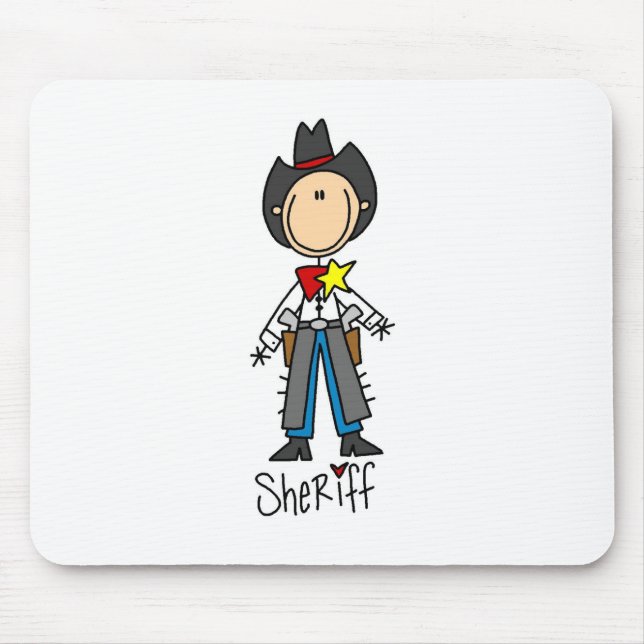 Sheriff Klistermärkesfigur Musmattor (Framsidan)