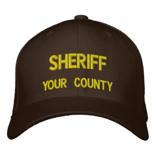 SHERIFF (LÄGG TILL DITT ANTAL) BRODERAD KEPS