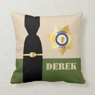 sheriff Pension Funny Anpassade Kudde