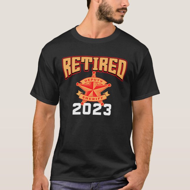 Sheriff Retirement 2023 Law Enforcement T Shirt (Framsida)