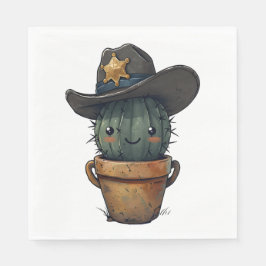 Sheriff Spike-Kaktus Karaktär Pappersservett