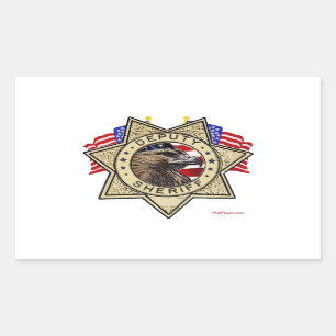 Sheriff Vice Badge Rektangulärt Klistermärke