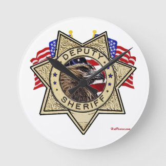 Sheriff Vice Badge Rund Klocka