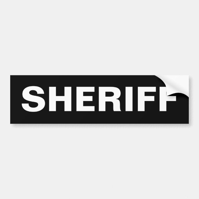 SHERIFF - vitlogotypbildekal Bildekal (Framsidan)