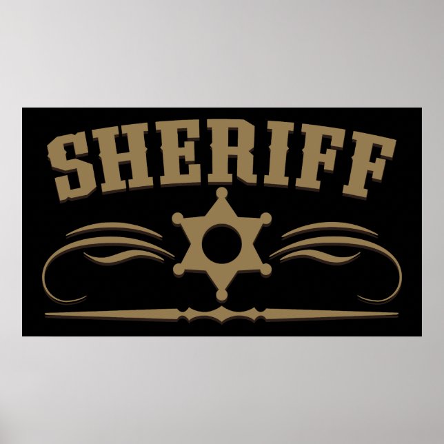 sheriff Westernare Stil Poster (Framsidan)
