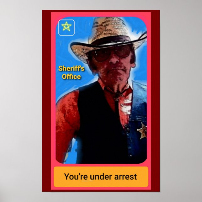 Sheriffaffisch, polis diverse, polis konst affisch (Framsidan)