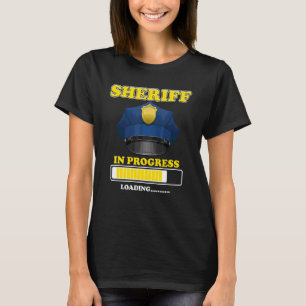 Sheriffen på väg framtidens poliskvinna kriminolog t shirt