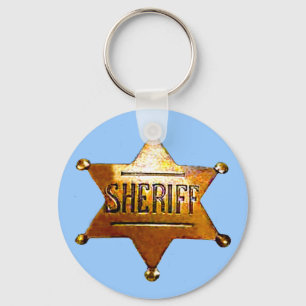 Sheriffens Badge Keychain (i 3 stilar) Nyckelring