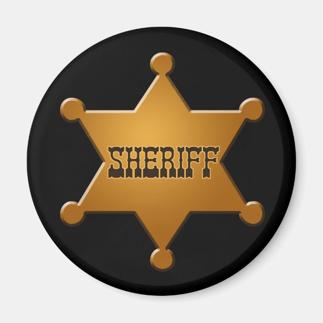 Sheriffmärke - magnet (Framsidan)