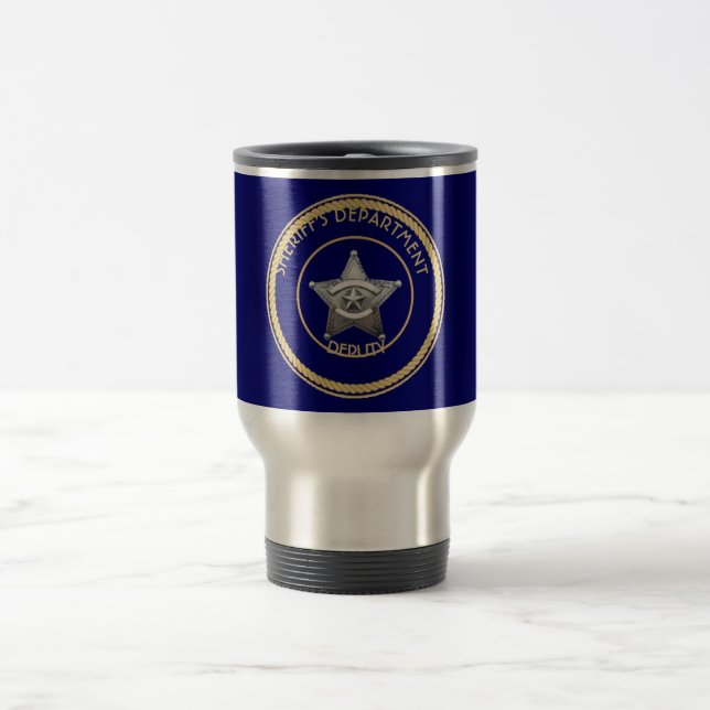 Sheriffs Badge Universal Anpassningsbar Mugg (Center)