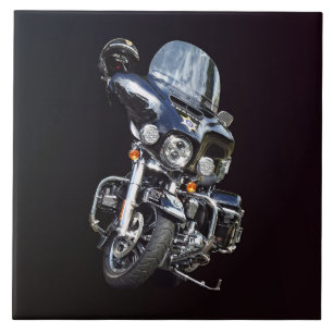 Sheriffs motorcykel kakelplatta