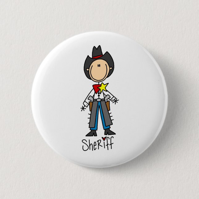 Sheriffstick figur knäppas knapp (Framsida)
