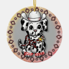 Sheriffvalp julgransprydnad keramik