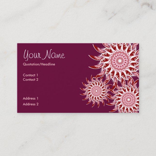 SherikanStarz-Affärskortet Visitkort (Framsida)