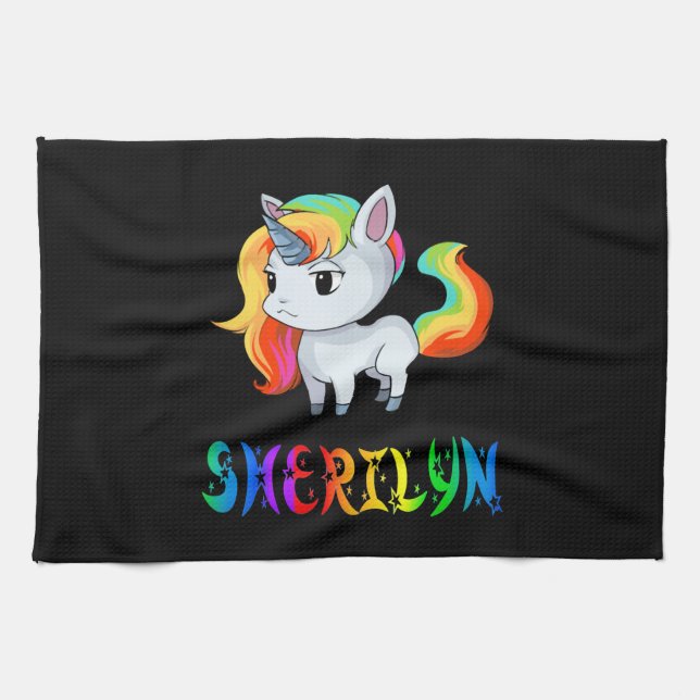 Sherilyn Enhörning Kökshandduk (Horisontell)