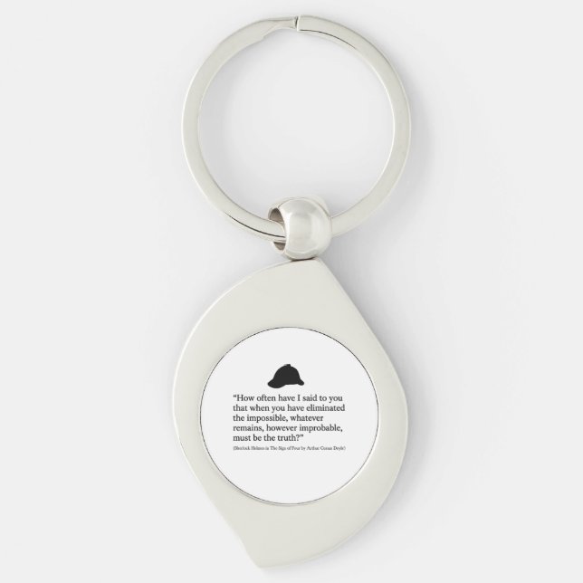 Sherlock Holmes Citat Nyckelring (Framsidan)