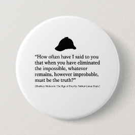 Sherlock Holmes Citatknapp Knapp