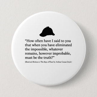 Sherlock Holmes Citatknapp Knapp