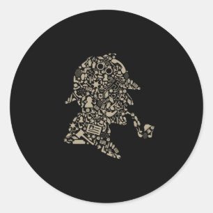 Sherlock Holmes Runt Klistermärke