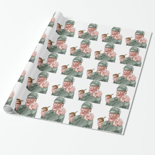 Sherlock Holmes som pekar tecknaden Presentpapper