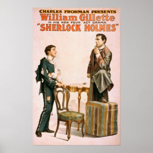 Sherlock Holmes teaterspel Poster nr 3