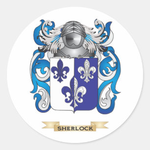 Sherlock Jackar av Arm (Family Crest) Runt Klistermärke
