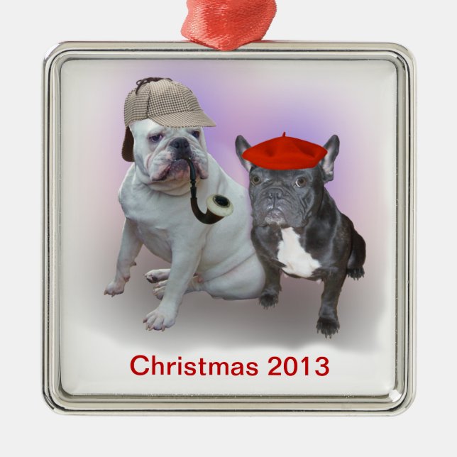 Sherlock och Dr. Julgransprydnad Metall (Framsidan)