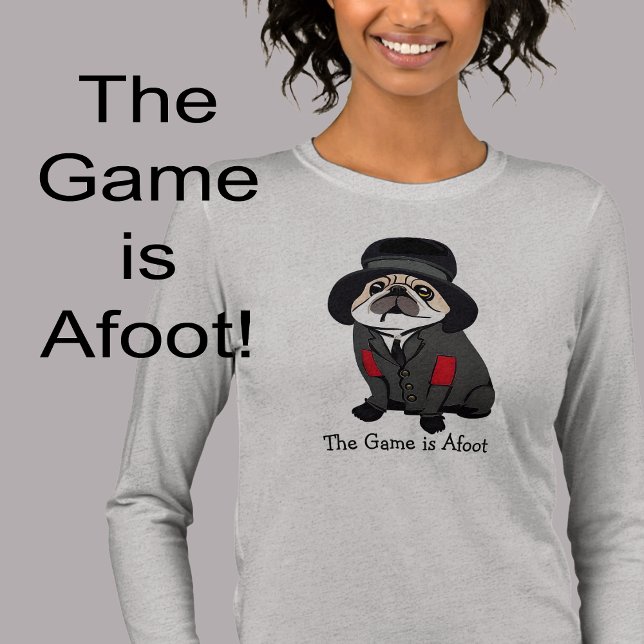 Sherlock Pug Hund älskare Hobo T Shirt (Skapare uppladdad)