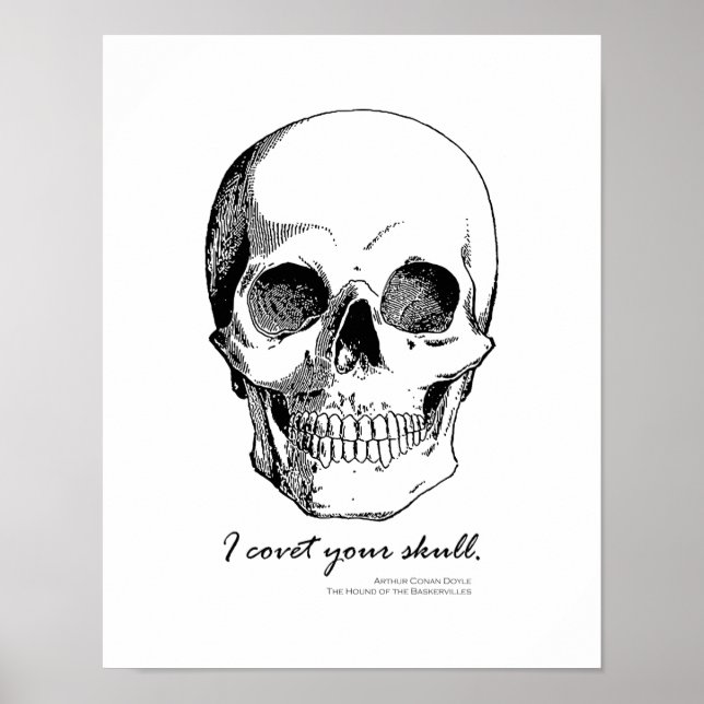 Sherlock Quote I Covet Your Skull Gothic Poster (Framsidan)