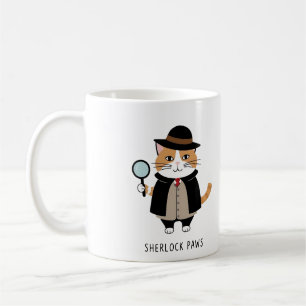 Sherlock Tassar, detektiv katt, Sleuth, brottsoffe Kaffemugg