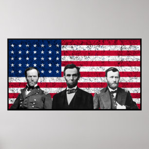 Sherman, Lincoln och lån med den svart gränsen Poster