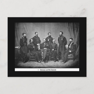 Sherman och hans generalvykort vykort