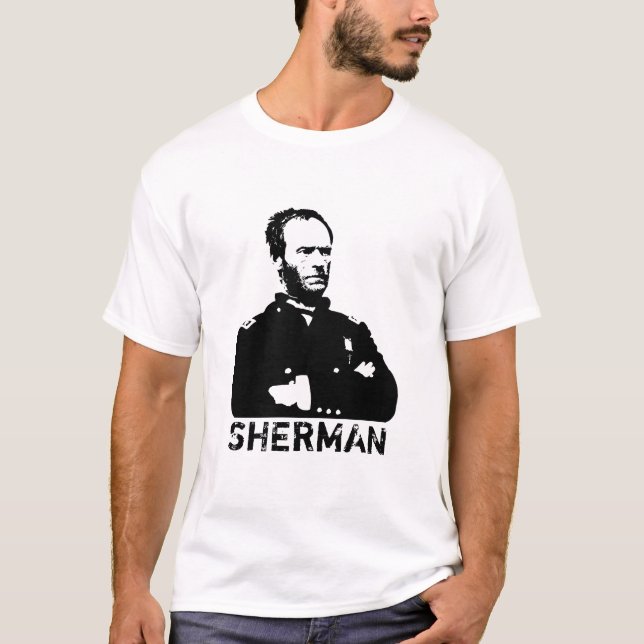 Sherman -- Svartvitt T-shirt (Framsida)