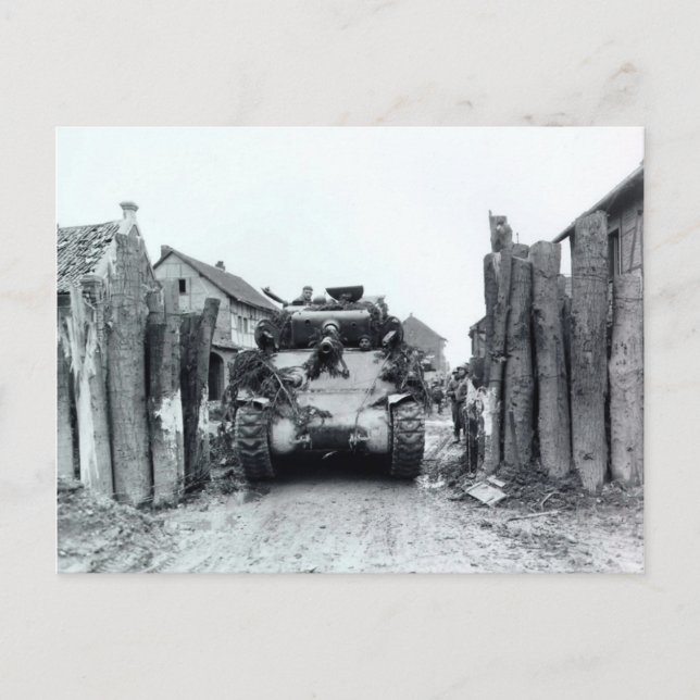 Sherman Tank Vykort (Framsida)