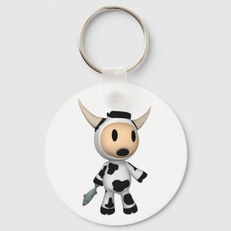 Sherman the Alaska Cow Surprised Keychain Nyckelring