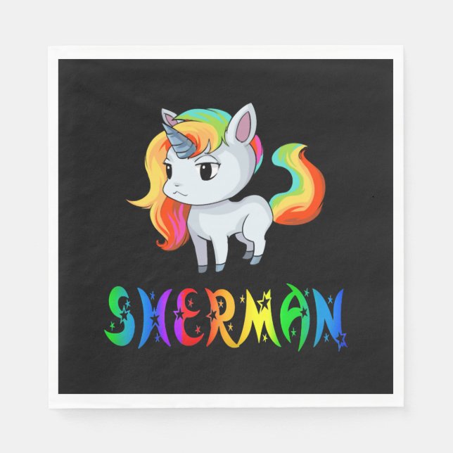 Sherman Unicorn Pappersservett (Framsidan)