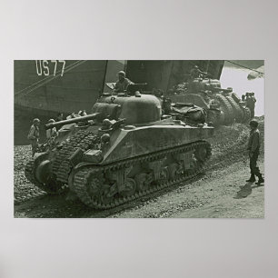 Shermans vid Anzio Poster