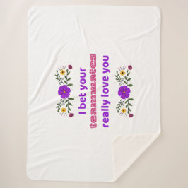 Sherpa Blanket Hockey Rink Blanket Teammates 