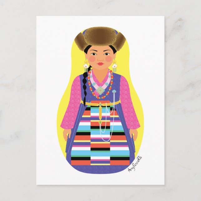 Sherpa Matryoshka Postcard Vykort (Framsida)