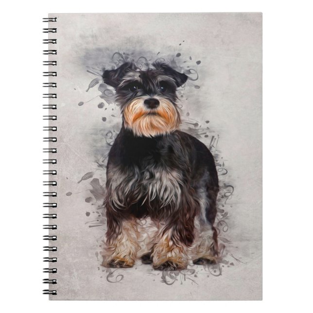Sherpa Ull |Schnauzer Comfy Mysiga Ull Anteckningsbok (Framsidan)