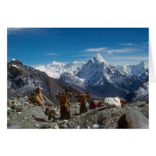 Sherpanis lastar med klätterbelastning hälsningskort (Framsidan Horizontal)