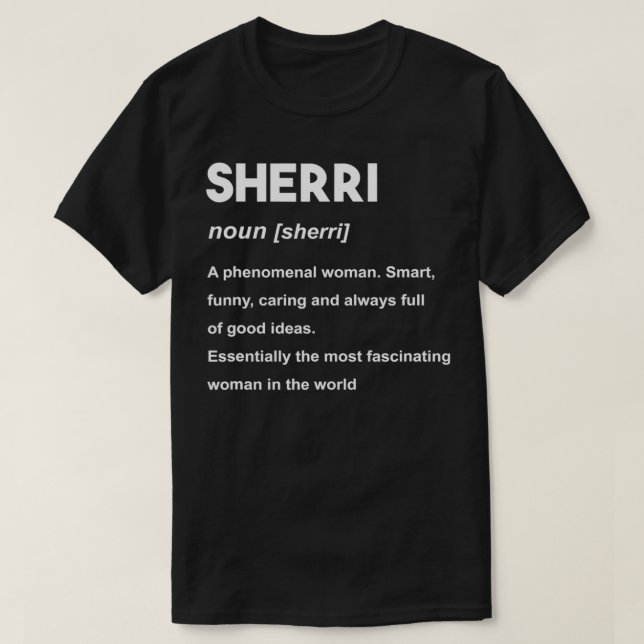 Sherri Namn T Shirt (Design framsida)