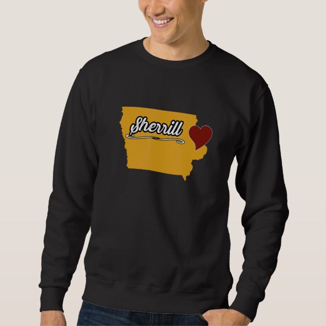 SHERRILL IOWA IA USA  Cute Souvenir Merch  US City Lång Ärmad Tröja (Framsida)