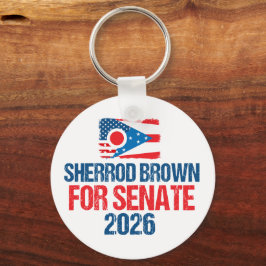 Sherrod Brown for Senate 2026 Election Ohio Flag Nyckelring