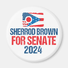 Sherrod Brown för senaten 2024 Val Ohio Flagga Magnet