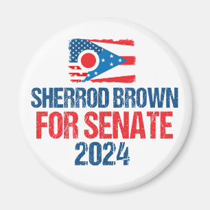Sherrod Brown för senaten 2024 Val Ohio Flagga Magnet