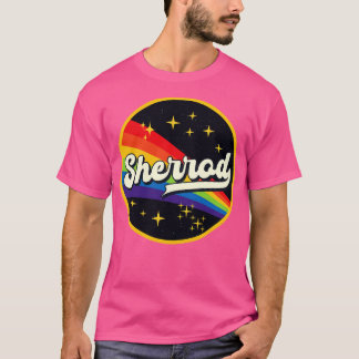 Sherrod Rainbow i Space Vintage Stil T Shirt